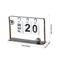 thumbnail image 4 of Perpetual Tabletop Calendar Metal Iron Decor Ornament | Black Bronze Reusable Desk Calendar, Durable Decorative Desktop Accent, 9x6" Sturdy Home Office Accessory, 4 of 7