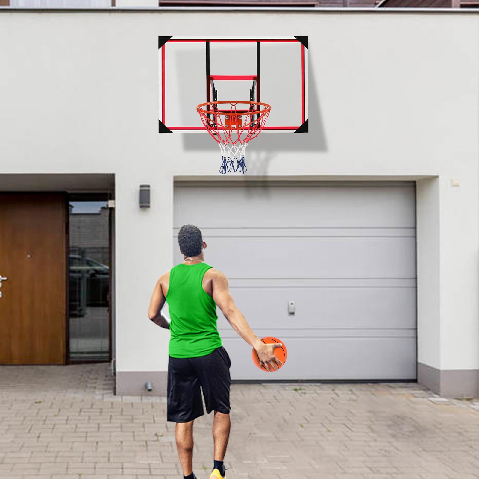 OverPatio Pro Wall Mount Basketball Hoop, w/Shatterproof Backboard - Walmart.com