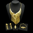 thumbnail image 6 of 4 Pcs Sparkling 24K Engagement Wedding Jewelry Sets for Women Necklace Bracelet Earrings Ring Sets Women Jewelry Sets for Bridal Party Prom Costume Accessories, 6 of 7
