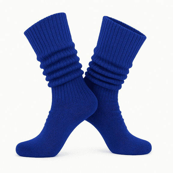 Women’s Cotton Slouch Socks Extra Long Scrunch Knee-High Boot Socks 1 Pair - Parliament