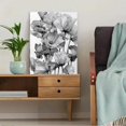 thumbnail image 5 of Black and White Poppy Line Art Canvas Print, Suitable for Living Room, Bedroom, Dining Room, Hallway, Office, Studio, 5 of 8