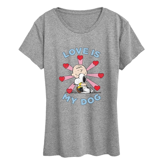 Peanuts - Love is My Dog Short Sleeve Graphic T-Shirt