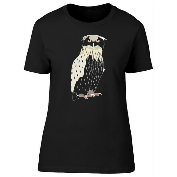 Cool Illustration Of An Owl T-Shirt Women -Image by Shutterstock, Female Large
