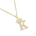 thumbnail image 2 of Qarigey InitialNecklacePendantEnglish Letter A to Z Modern Crystal Birthday Valentine'sDay Jewellery Chain Charm Ropa, zapatos y accesorios Miscelánea k 1, 2 of 6