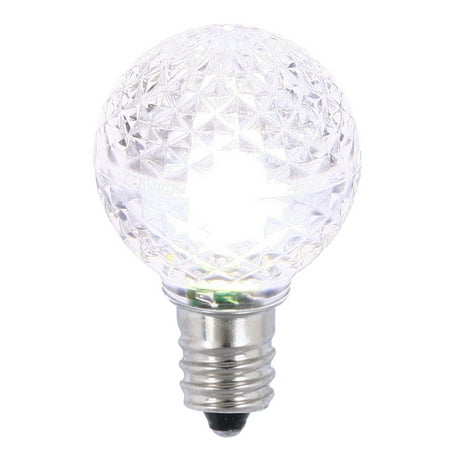 

Vickerman G30 LED Purewht Bulb E12 Nickel Base.45W package of 25