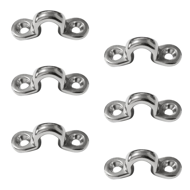 6 Pièces en Acier Inoxydable Pad Oeil Sangles Attache vers le Bas Boucles Grande