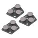 thumbnail image 3 of Paquete De 3 Zapatas De Pulido De Diamante Trapezoidal Zapata De Disco De Recubrimiento De Amoladora De Dientes De 3 Cilindros 30 Grano Negro Para Piso De Concreto Granito Piedra Mármol Ladrillo Piedr, 3 of 14