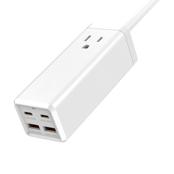 axGear 65W USB-C USB Type C Fast Charger Wall Plug PD QC 3.0 Adapter Quick Charging 4 Port
