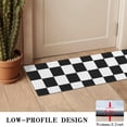 thumbnail image 3 of Black and White Checkered Pattern Door Rugs,Washable Non Slip Door Mats Indoor,Decorative Door Mats,Entry Mat Indoor for Entrance,Bedroom,Kitchen,Bathroom,16"x47", 3 of 5