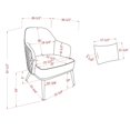 thumbnail image 6 of Furniture of America Alto Fabric and Faux Leather Accent Chair in Gray, 6 of 6