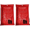 thumbnail image 1 of 2PCS Emergency Fire Blanket, Fire Blanket, Fire Suppression Blanket for Kitchen, Grill, Fireplace (39.4Inch X 39.4Inch),2X Fire Suppression Blanket,Photo Color, 1 of 8