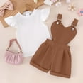 thumbnail image 2 of NIEWTR Baby Girl Clothes Toddler Summer Outfits Cute Bow Print T-Shirt + Shorts 2pcs Set 6 Months-5 Years Old Pajamas Set White 4-5 Years, 2 of 7