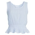 thumbnail image 3 of Time And Tru Women's Coordinating Peplum Waist Tank Top, 3 of 5