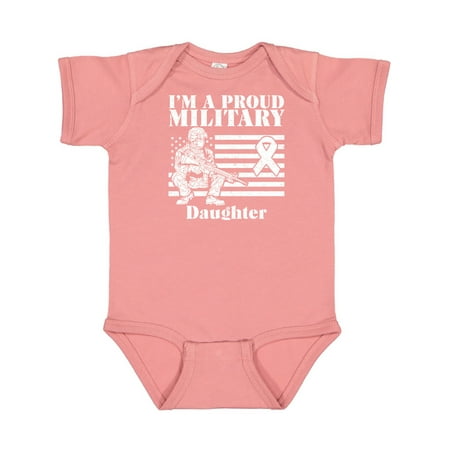 

Inktastic Proud Military Daughter Red Friday Gift Baby Girl Bodysuit