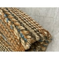 thumbnail image 6 of Ox Bay Braided Light Blue 5 ft. x 7 ft. Hand-Woven Natural Jute Area Rug, 6 of 8
