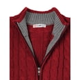 thumbnail image 5 of H2H Mens Casual Slim Fit Cardigan Sweater Cable Knitted Button Down Stand Collar (CMOCAL036), 5 of 6