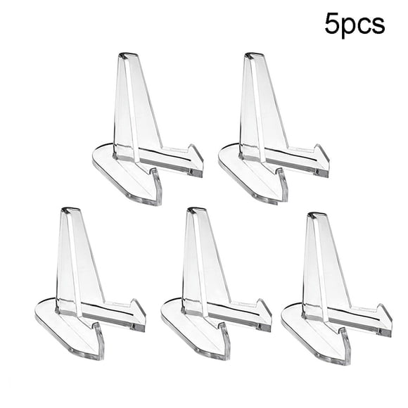 5PCS Acrylic Commemorative Coin Display Stand Transparent Triangle Display Stand