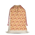 thumbnail image 3 of Christmas Bags Drawstring,Orange Christmas Gingerbread Man Pattern Large Xmas Christmas Gift Bags,Reusable for Xmas and New Year Party Favors and Supplies,27.6" X 19.7", 3 of 6