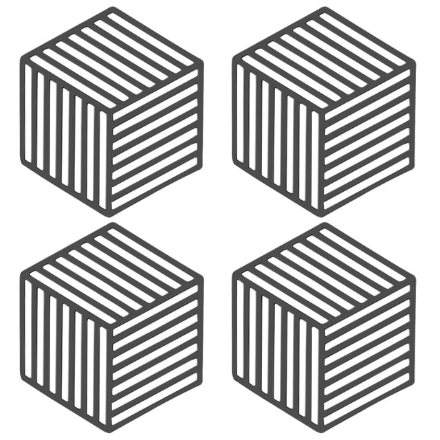 4 salvamanteles – Posavasos antideslizantes duraderos, flexibles, aislados, multiusos, intrincadamente tallados