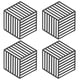 thumbnail image 1 of 4 uds salvamanteles-posavasos antideslizantes duraderos, flexibles, aislados, intrincadamente tallados, multiusos MFZFUKR CPB-WSH91-3, 1 of 5