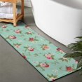thumbnail image 2 of Pioneer Flower Floral Print Pattern Bathroom Rugs Mat, Non Slip Microfiber Bathroom Rug with Rubber Backing, Soft Mats for Bathroom Floor Tub Shower, 17"x47", 2 of 5