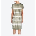 thumbnail image 2 of Gap Women's Knee Length Relaxed Fit Lightweight T-Shirt Dress (Olive Stripe Tie Dye, XL), 2 of 2