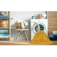 thumbnail image 2 of Ahgly Company Machine Washable Indoor Round Contemporary Deep Yellow Area Rugs, 4' Round, 2 of 7
