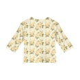 thumbnail image 4 of Abcomgle Girls Tshirts 7-8 Years Old Summer Henley 3/4 Sleeve Girls Shirts Vintage Floral Print Toddler Girls T-Shirts Fashion Button Down Cotton Tee Tops Girls, 4 of 5