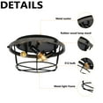 thumbnail image 3 of Farmhouse Flush Mount Ceiling Light Caged Pendant Fixture Indoor Outdoor Porch Lighting Fixture Without Bulb, 3 of 12
