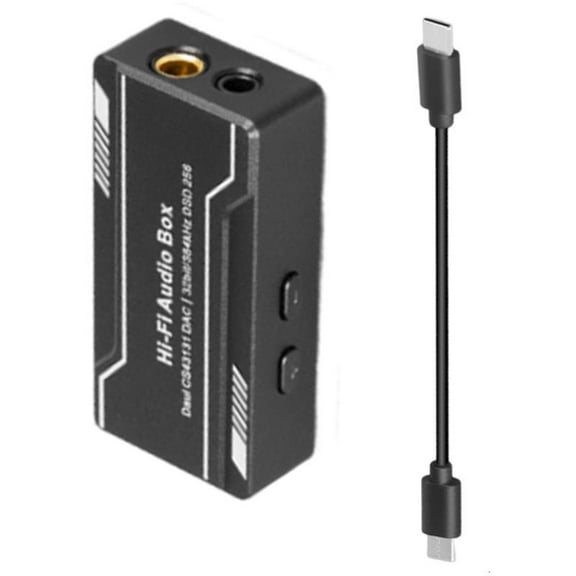 lanema USB C to 3.5mm 4.4mm Headphone Amplifier HiFi Earphone Sound Amplifier 32bit 384kHz CS43131 Sound Adapter Dongle Box