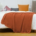 thumbnail image 4 of Meitianfacai Couverture de Canapé Housse de Couverture Couverture de Sieste au Bureau Couverture de Climatisation Couverture Tricotée à Franges Couverture de Sieste Couverture de Bout de Lit, Brun, 4 of 6