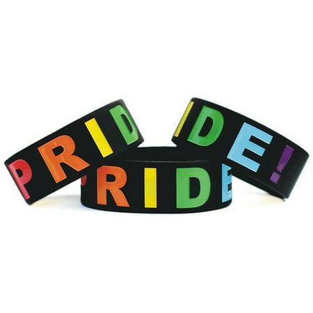 AkoaDa 2019 Best Gay Pride Rainbow Gay Silicone Bracelet Jewelry (Best Lucky Charm For Money 2019)