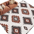 thumbnail image 2 of 5'x8' Area Rugs, Red Aztec Indoor Outdoor Area Rug for Living Room Bedroom, Southwest Boho Abstract Geometric Aesthetic Washable Bathroom Rugs Kitchen Floor Carpet Mats Home Decor Aesthetic, 2 of 8
