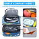 thumbnail image 2 of Lonchera Térmica  Bloosom Doble Bolsa De Almuerzo Hombro Para Niños Azul, 2 of 4