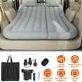 thumbnail image 2 of Car Air Mattress, Inflatable SUV Truck Air Mattress Back Seat Camping Bed Thickened Flocked Car Sleeping Pad for Travel with Car Air Pump 2 Pillows Grey, 2 of 12