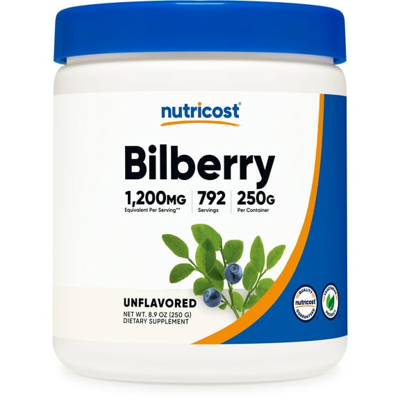 Nutricost Bilberry Powder 250 Grams - Gluten Free & Non-GMO Supplement