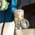 thumbnail image 3 of 20oz Tumblers Fall Pumpkins Leaves Pattern Stainless Steel Vacuum Insulated Double Wall Travel Tumbler Cups Mug with Lid and Straw,Cleaning Brush for Cold & Hot Drinks, 3 of 7
