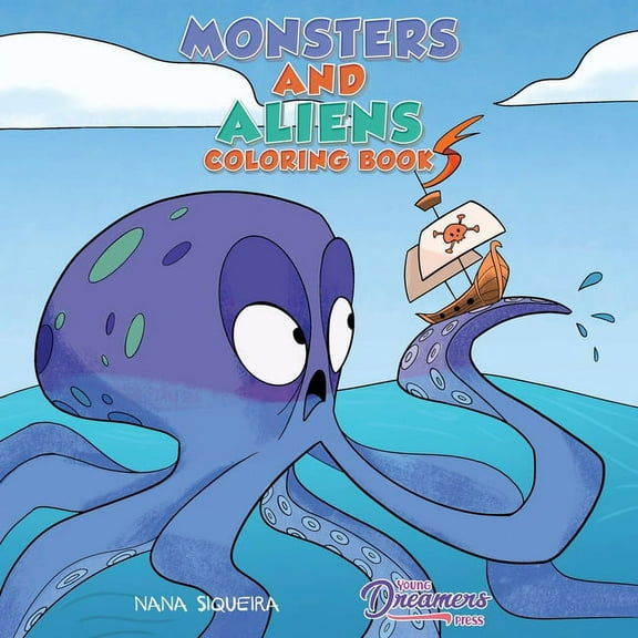Coloring Books for Kids Monsters and Aliens Coloring Book: For Kids Ages 4-8, Book 7, (Paperback)
