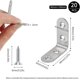 thumbnail image 1 of Black Right Angle Brackets L-shaped Brackets, 20 Pieces Stainless Steel 90 Degree Angle Brackets, 40 X 40 X 17 Mm, 1 of 4