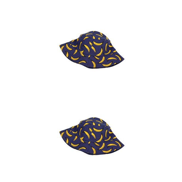 Guardurnaity Sombrero de cubo, decoración de vestir, estilo Simple, viaje de verano, parasol para exteriores, sombreros de pescador, accesorio de Plátano azul marino 56-58cm 2Conjunto