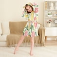 thumbnail image 3 of FORMRS Kids Bathrobe Unisex Hooded Robe Toddler Pajamas Sleepwear, Size 4-6T, Candy Grapefruit, 3 of 7