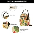thumbnail image 4 of FORMRS Crossbody Bag for Women Quilted Travel Shoulder Cell Phone Purse with Chain Strap Handbag, Green Retro Autumn Leaves, 4 of 7
