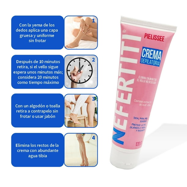 Crema Depiladora Nefertiti Hombre Y Mujer Pielisse 120 g Bodega