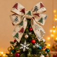 thumbnail image 6 of Apeya Cute Christmas Burlap Ribbon Plaid Snowflake Tree Stocking 2.5 Inch 5 Yards for Wreath Bows Gift Wrapping Holiday DIY Crafts Decoration, 6 of 6