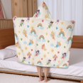 thumbnail image 5 of Pastel Fairy Rainbow Pattern Hooded Bath Towel，50"x30" for Ages 3 To 12 Kids, Quick Dry Lightweight Soft Microfiber Hood Beach Towel Cover Up for Kids, 5 of 7