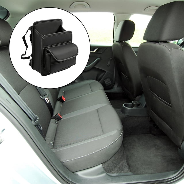 Organizador de almacenamiento para coche entre los asientos con caja de pañuelos, universal, de cuero sintético PU, para consola de accesorios