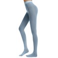 thumbnail image 3 of gbyLJF Women's Tights Solid Color Footed Pantyhose Tights High Waist Tights for Women, 3 of 6