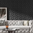thumbnail image 4 of 33 Pack 3D Wall Pane l Diamond for Interior Wall Décor, PVC Flower Textured Wall Panels for Living Room Lobby Bedroom Hotel Office, Black, 12''x12'' Cover 32.Sq.Ft., 4 of 6