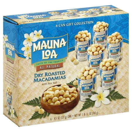 Mauna Loa All Natural Macadamia Dry Roasted Nuts, 4.5 Oz., 6 Count