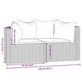 thumbnail image 4 of vidaXL Garden Corner Sofas with Cushions 2 pcs Grey Poly Rattan, 4 of 5